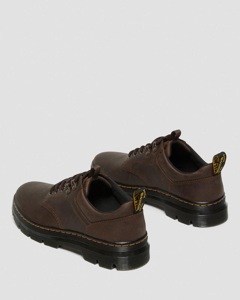 Dr Martens Reeder Crazy Horse Læder Utility Fritidssko Dame Mørkebrune | DK 101HAP